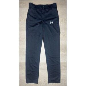 Youth Boys Girls Under Armour Medium 25"-27" Baseball Pants ~ Full Length Black